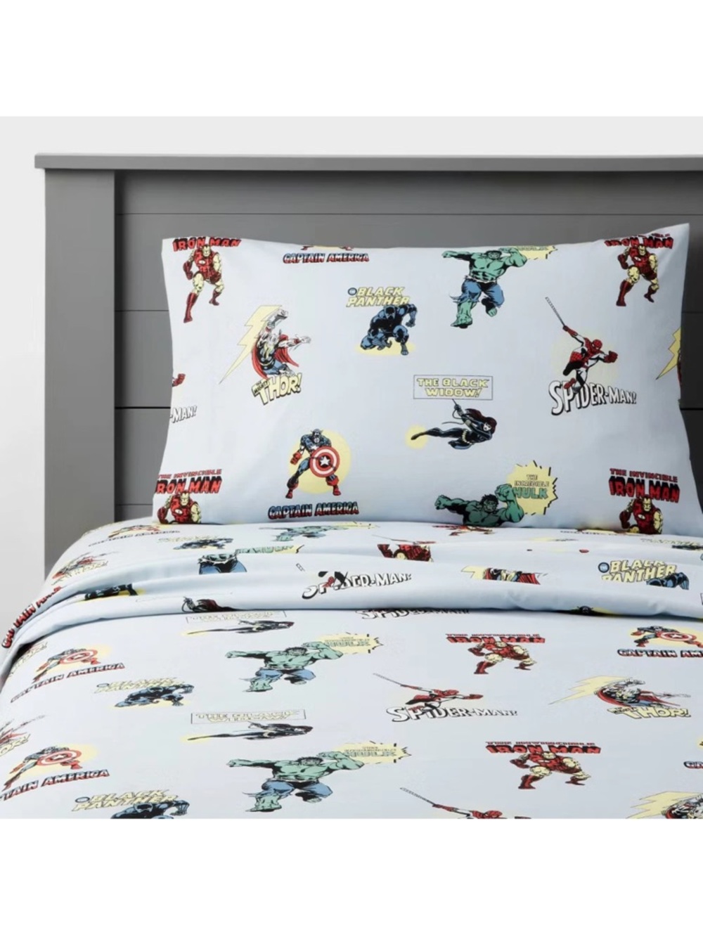 Queen Marvel Characters Kids' Sheet Set - The Marvel Collection by Pillowfort